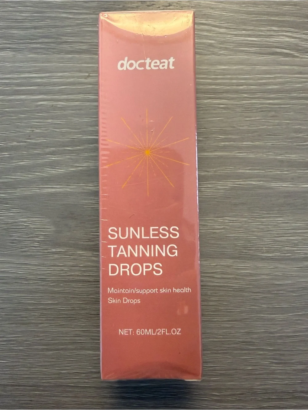 docteat Sunless Tanning Drops Empty Bottle - Rose Copper Packaging